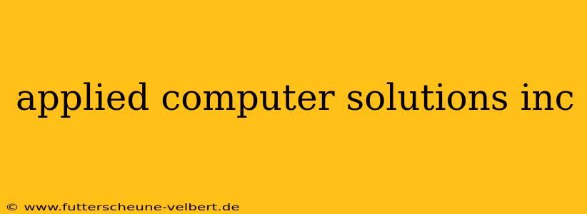 applied computer solutions inc