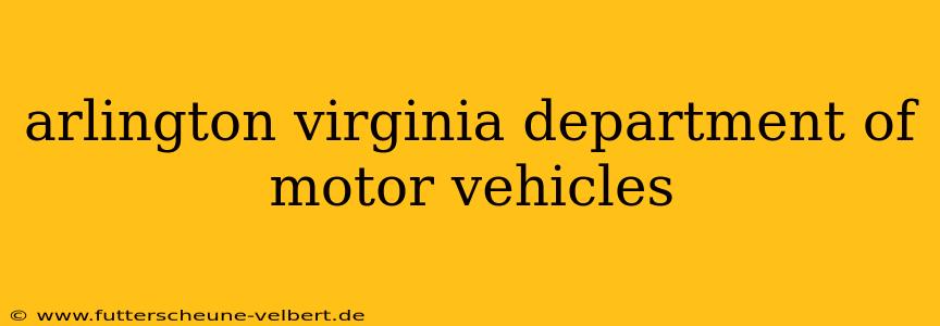 arlington virginia department of motor vehicles