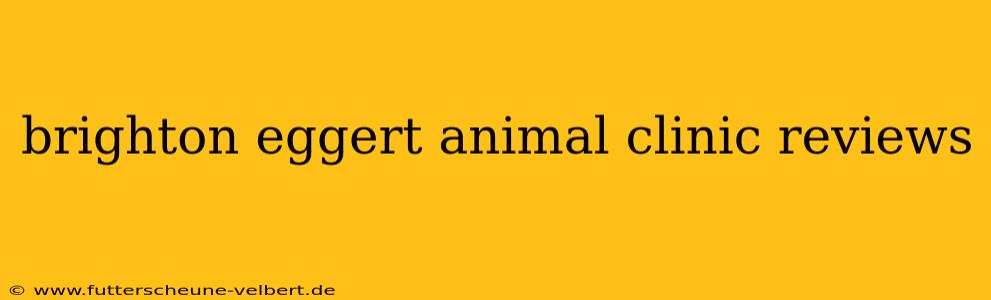brighton eggert animal clinic reviews