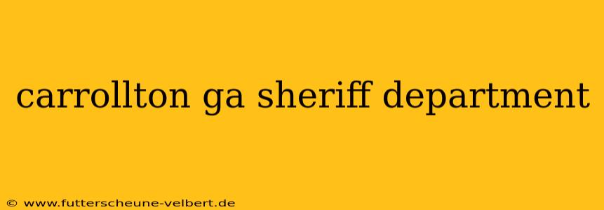 carrollton ga sheriff department