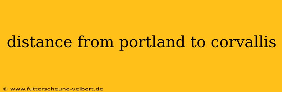 distance from portland to corvallis