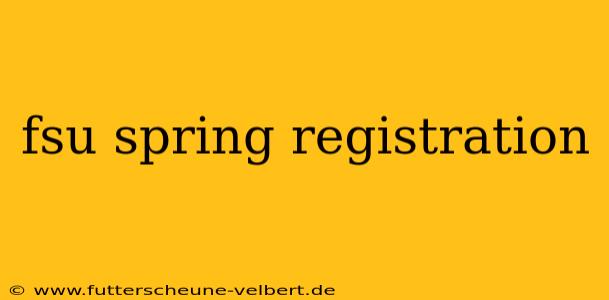 fsu spring registration