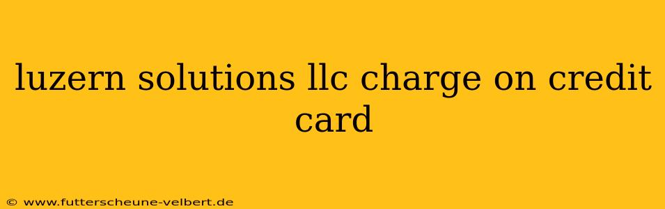 luzern solutions llc charge on credit card