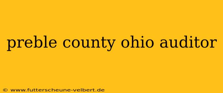 preble county ohio auditor