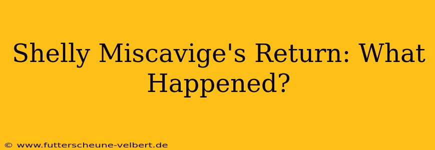 Shelly Miscavige's Return: What Happened?