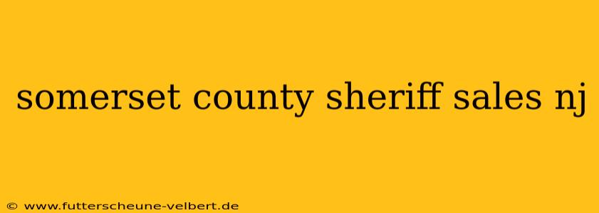 somerset county sheriff sales nj