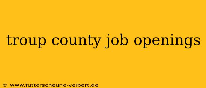 troup county job openings