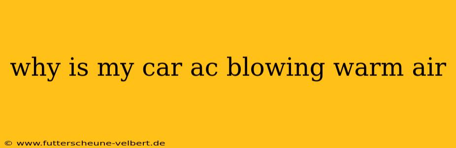 why is my car ac blowing warm air